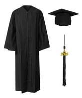 Deluxe Elasticated Bachelor Graduation Gown Cap Tassel Package