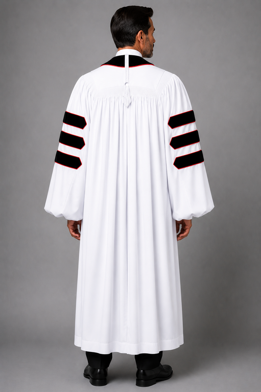 Premium Deluxe White Dr. of Divinity Clergy Robe