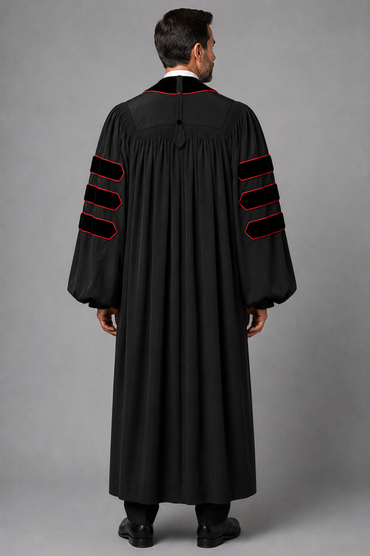 Premium Deluxe Black Dr. of Divinity Clergy Robe
