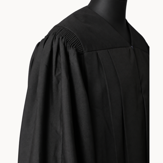 Premium Matte Fluted Master Graduation Gown Only