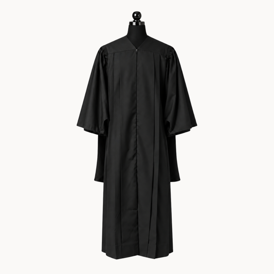 Premium Matte Fluted Master Graduation Gown, Cap, Tassel & Hood Package