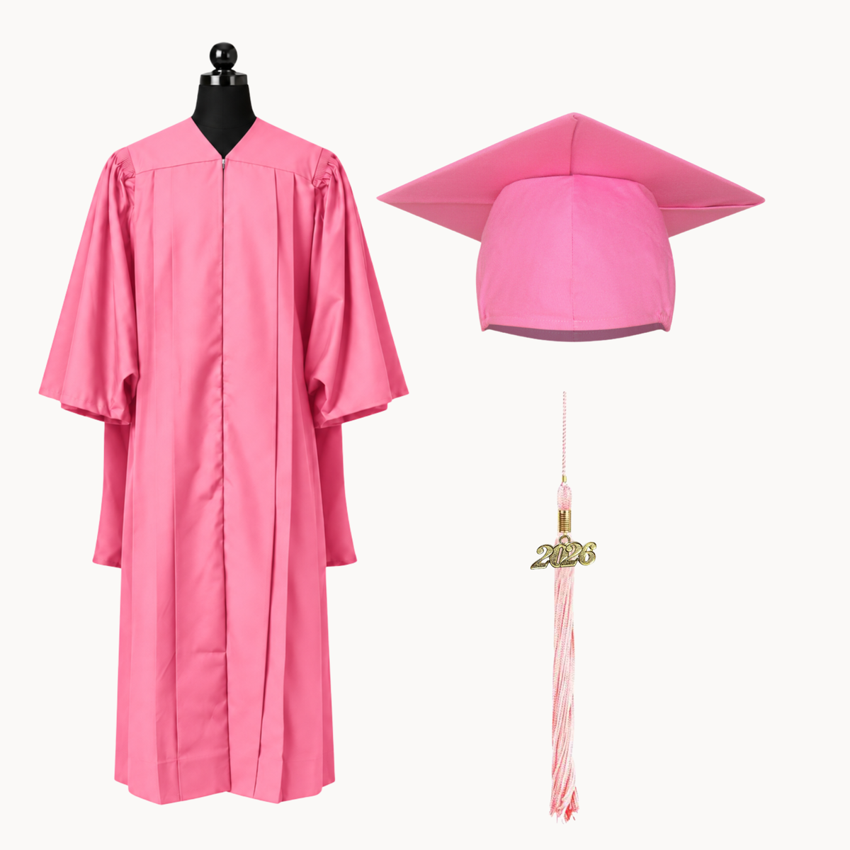 Premium Matte Fluted Master Graduation Gown, Cap & Tassel Package