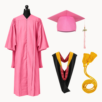 Premium Matte Fluted Master Graduation Package | Gown, Cap, Tassel, Hood & Honor Cord
