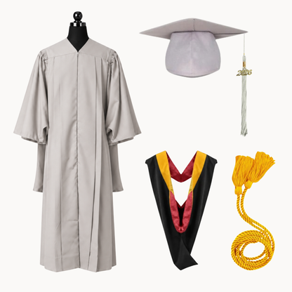Premium Matte Fluted Master Graduation Package | Gown, Cap, Tassel, Hood & Honor Cord
