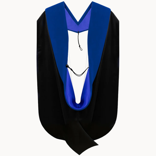 Phd Hood Royal Blue Velvet - Royal Blue & White