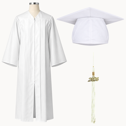 Classic Gathered Bachelor Graduation Gown, Cap & Tassel Package