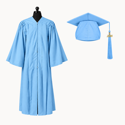 Premium Matte Fluted Bachelor Graduation Gown, Cap & Tassel