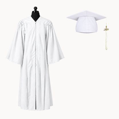 Premium Matte Fluted Bachelor Graduation Gown, Cap & Tassel