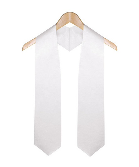 White Graduation Stole