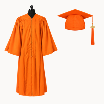 Premium Matte Fluted Bachelor Graduation Gown, Cap & Tassel