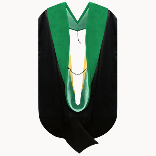 Doctor of Medicine Hood - Kelly Green & Gold