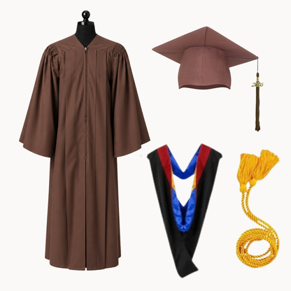 Premium Matte Fluted Bachelor Graduation Package | Gown, Cap, Tassel, Hood & Honor Cord