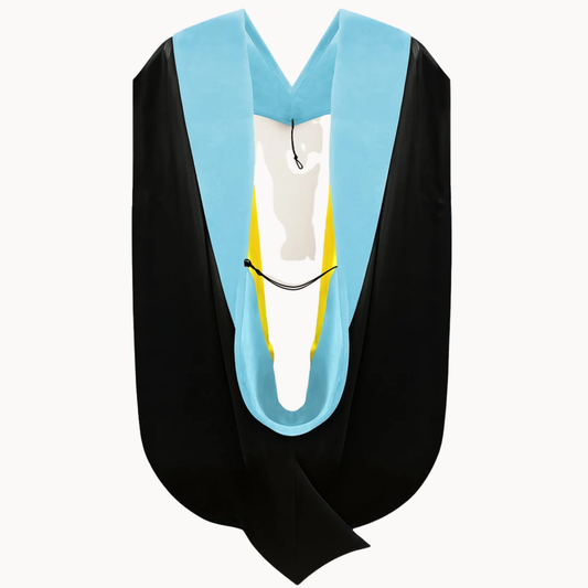 Doctor of Education Hood - Light Blue & Gold