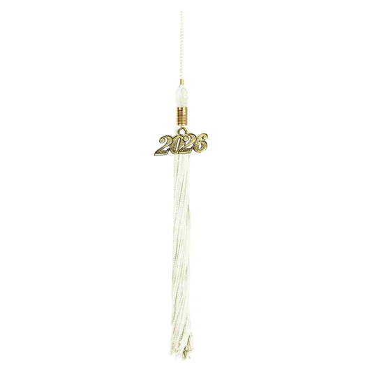 White Graduation Tassel, Single Tassel