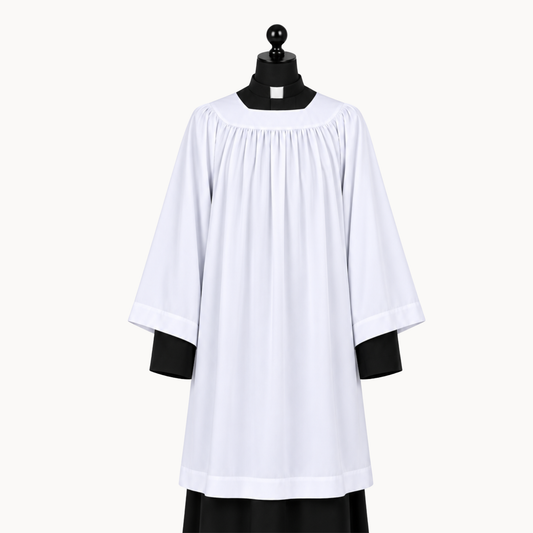Economy Square Neckline Surplice – White | Adults & Children