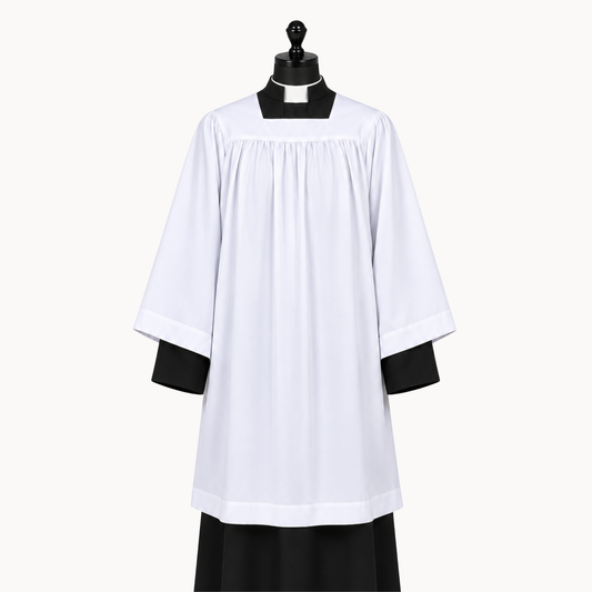 Economy Square Neckline Surplice – White | Adults & Children