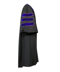 Super Deluxe Doctoral Academic Gown Only - Royal Blue with Gold Piping