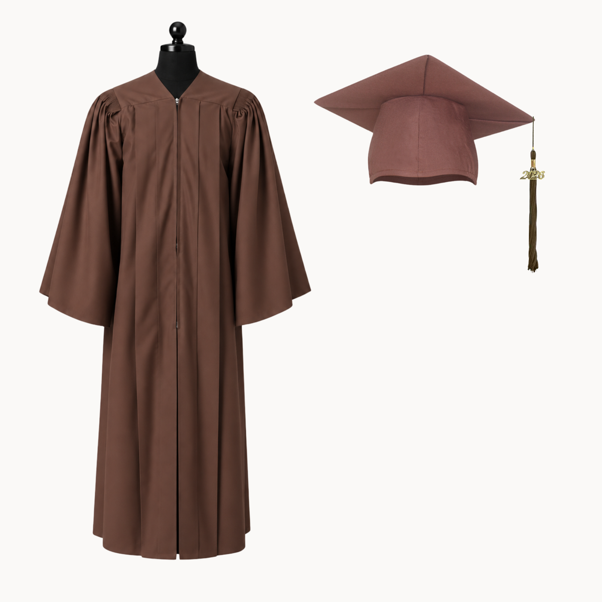Premium Matte Fluted Bachelor Graduation Gown, Cap & Tassel