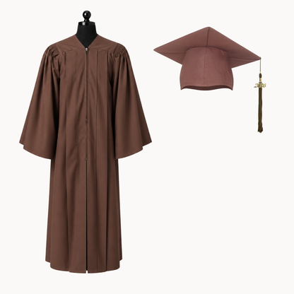 Premium Matte Fluted Bachelor Graduation Gown, Cap & Tassel