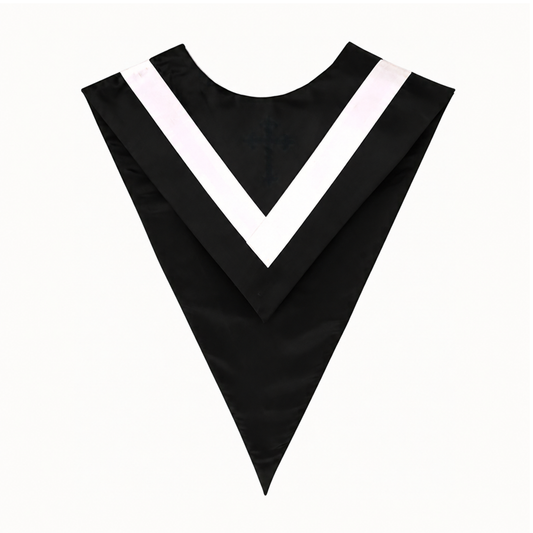 V-Shaped Graduation Stole with Contrast Band