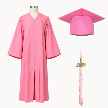Classic Gathered Bachelor Graduation Gown, Cap & Tassel Package