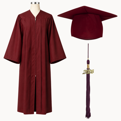 Kindergarten Graduation Cap, Gown & Tassel Package | Premium Matte Finish – 15 Colors