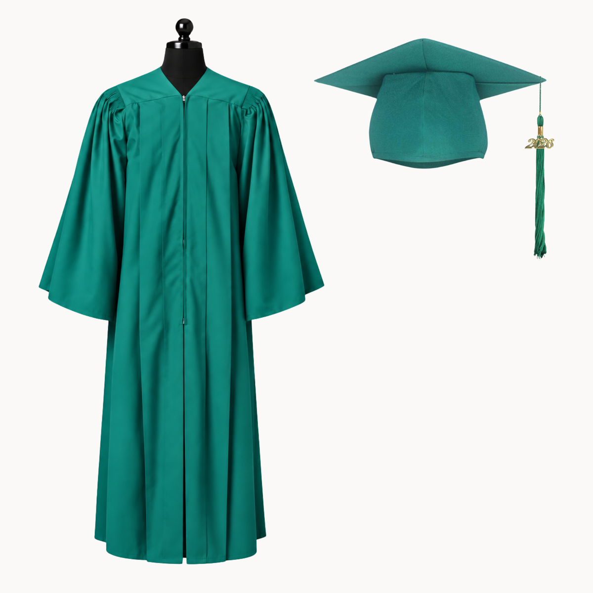 Premium Matte Fluted Bachelor Graduation Gown, Cap & Tassel
