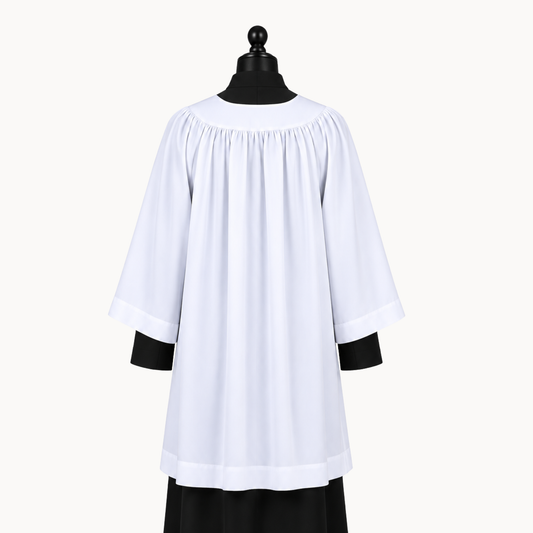 Economy Square Neckline Surplice – White | Adults & Children