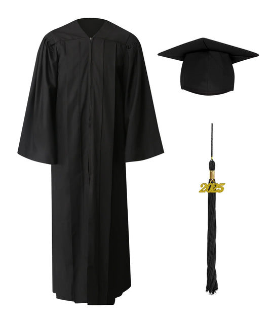 High School Graduation Cap Gown Package with Tassel & Stole Package | Premium Matte Finish 15 Color's