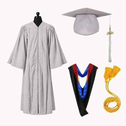 Premium Matte Fluted Bachelor Graduation Package | Gown, Cap, Tassel, Hood & Honor Cord