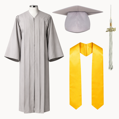 High School Graduation Cap, Gown, Tassel & Stole Package | Premium Matte Finish – 15 Colors