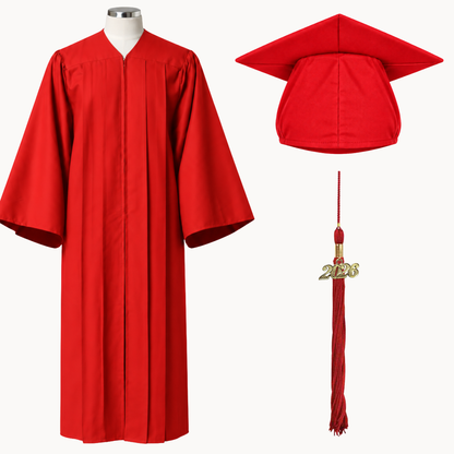 Kindergarten Graduation Cap, Gown & Tassel Package | Premium Matte Finish – 15 Colors