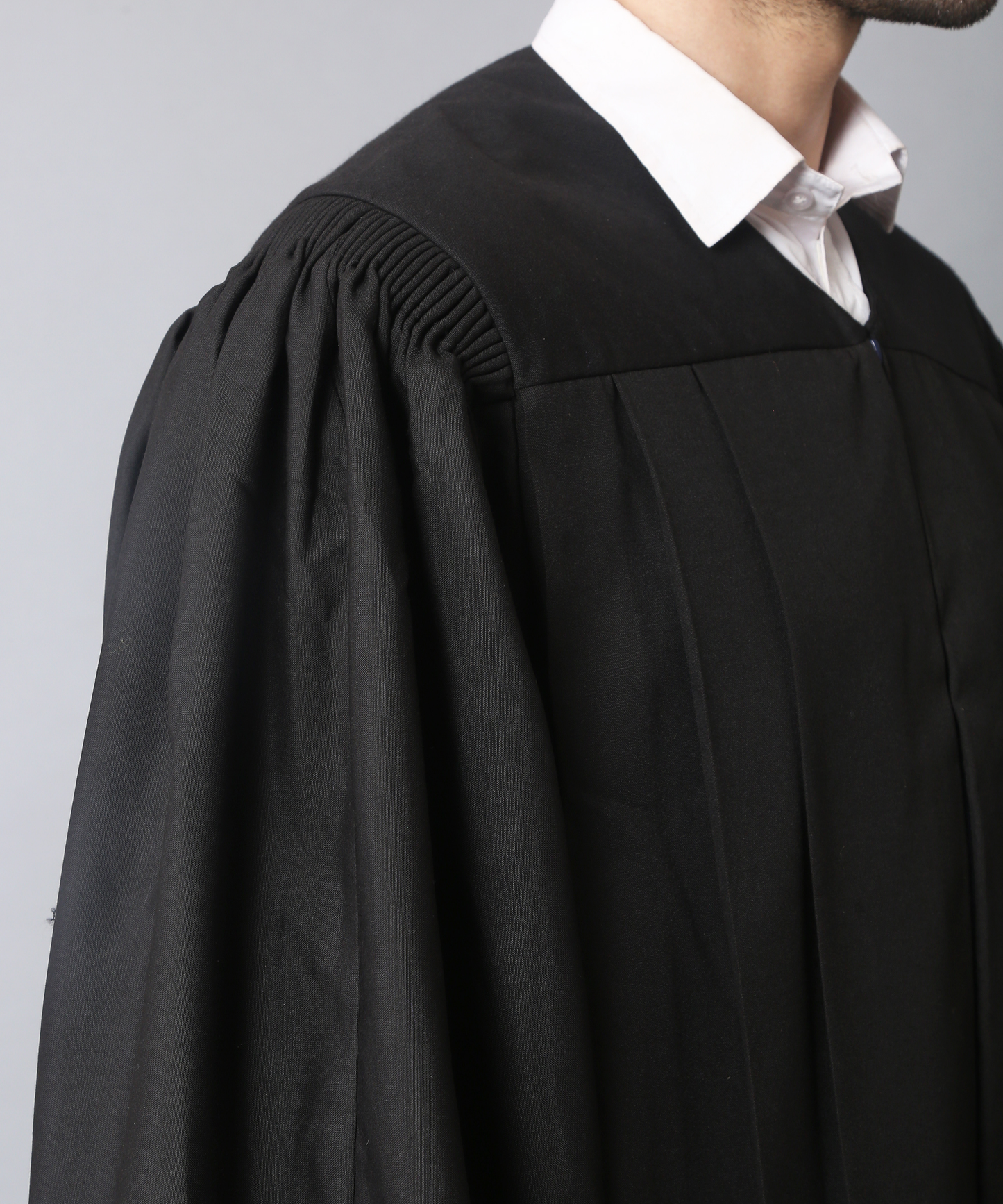 Premium Matte Fluted Master Graduation Gown Cap Tassel Hood Package