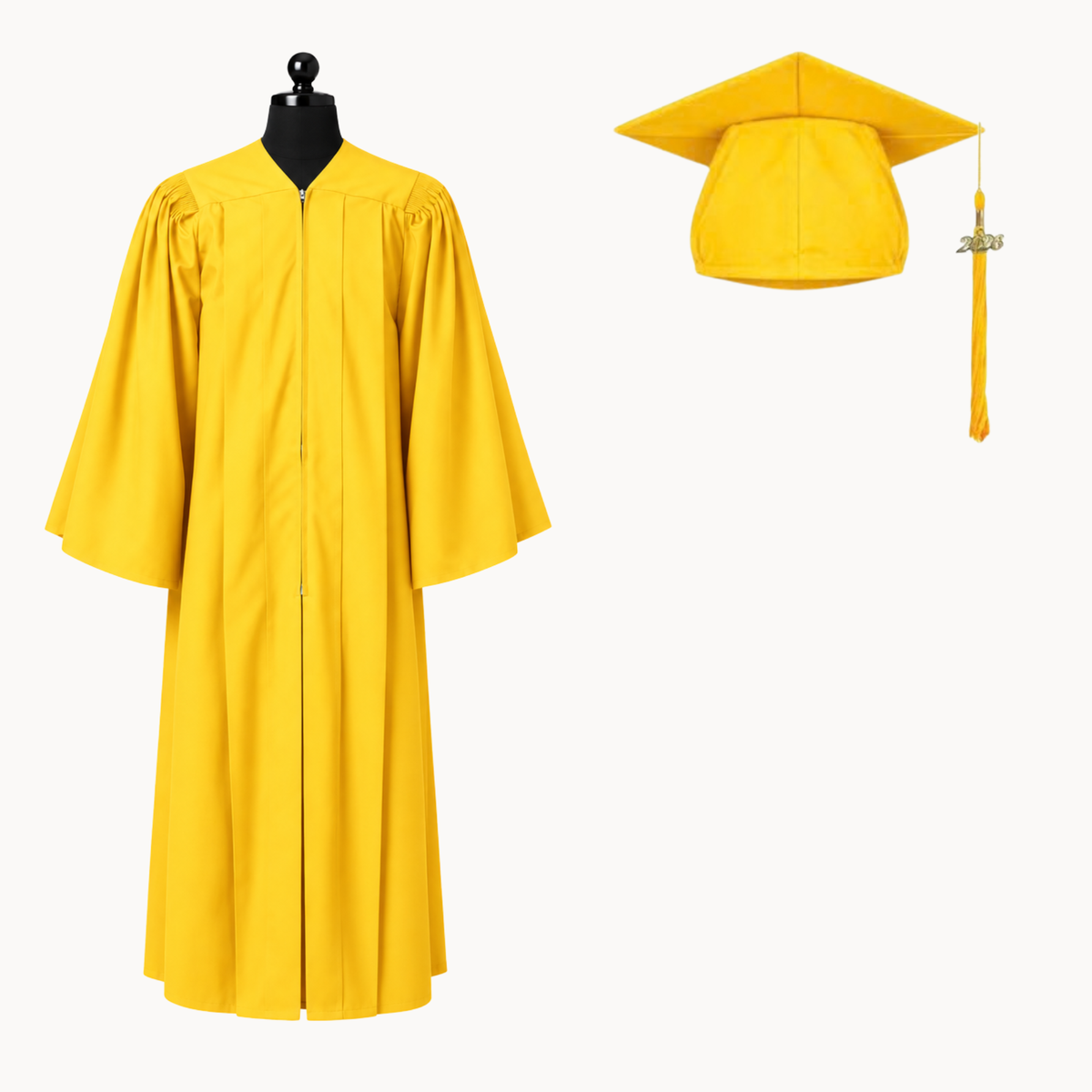 Premium Matte Fluted Bachelor Graduation Gown, Cap & Tassel