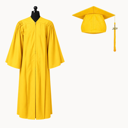 Premium Matte Fluted Bachelor Graduation Gown, Cap & Tassel