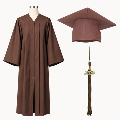 Classic Gathered Bachelor Graduation Gown, Cap & Tassel Package