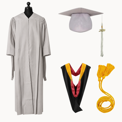 Classic Matte Gathered Master Graduation Package | Gown, Cap, Tassel, Hood & Honor Cord