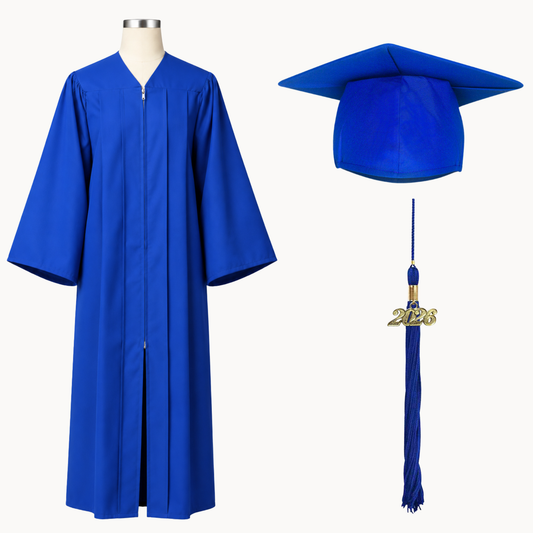 High School Graduation Cap, Gown & Tassel Package | Premium Matte Finish – 15 Colors