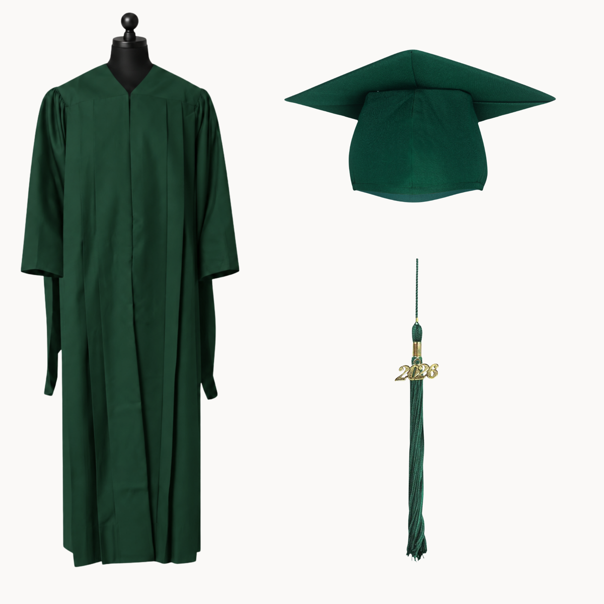 Classic Gathered Master Graduation Gown, Cap & Tassel Package
