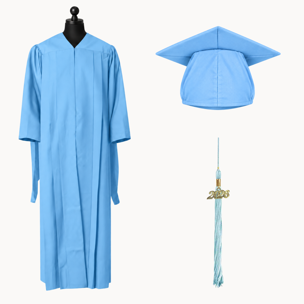 Classic Gathered Master Graduation Gown, Cap & Tassel Package