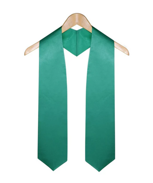 Emerald Green Graduation Stole