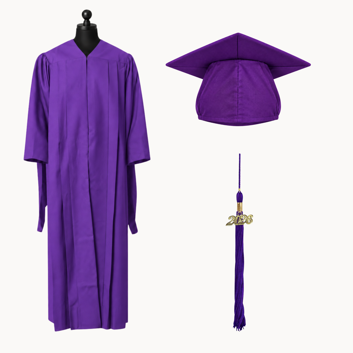 Classic Gathered Master Graduation Gown, Cap & Tassel Package