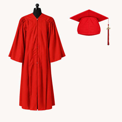 Premium Matte Fluted Bachelor Graduation Gown, Cap & Tassel