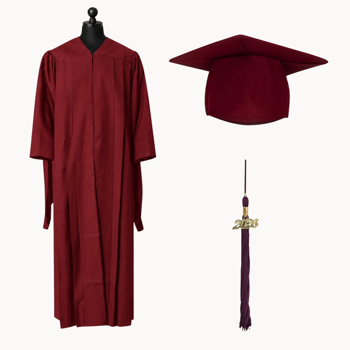 Classic Gathered Master Graduation Gown, Cap & Tassel Package