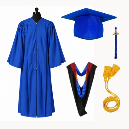 Premium Matte Fluted Bachelor Graduation Package | Gown, Cap, Tassel, Hood & Honor Cord