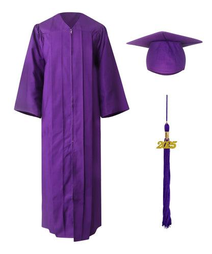Kinder's Graduation Cap Gown Package with Tassel & Stole Package | Premium Matte Finish 15 Color's
