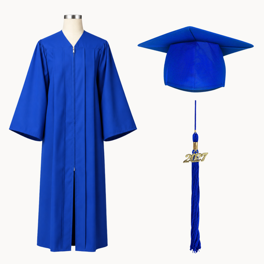 High School Graduation Cap, Gown & Tassel Package | Premium Matte Finish – 15 Colors