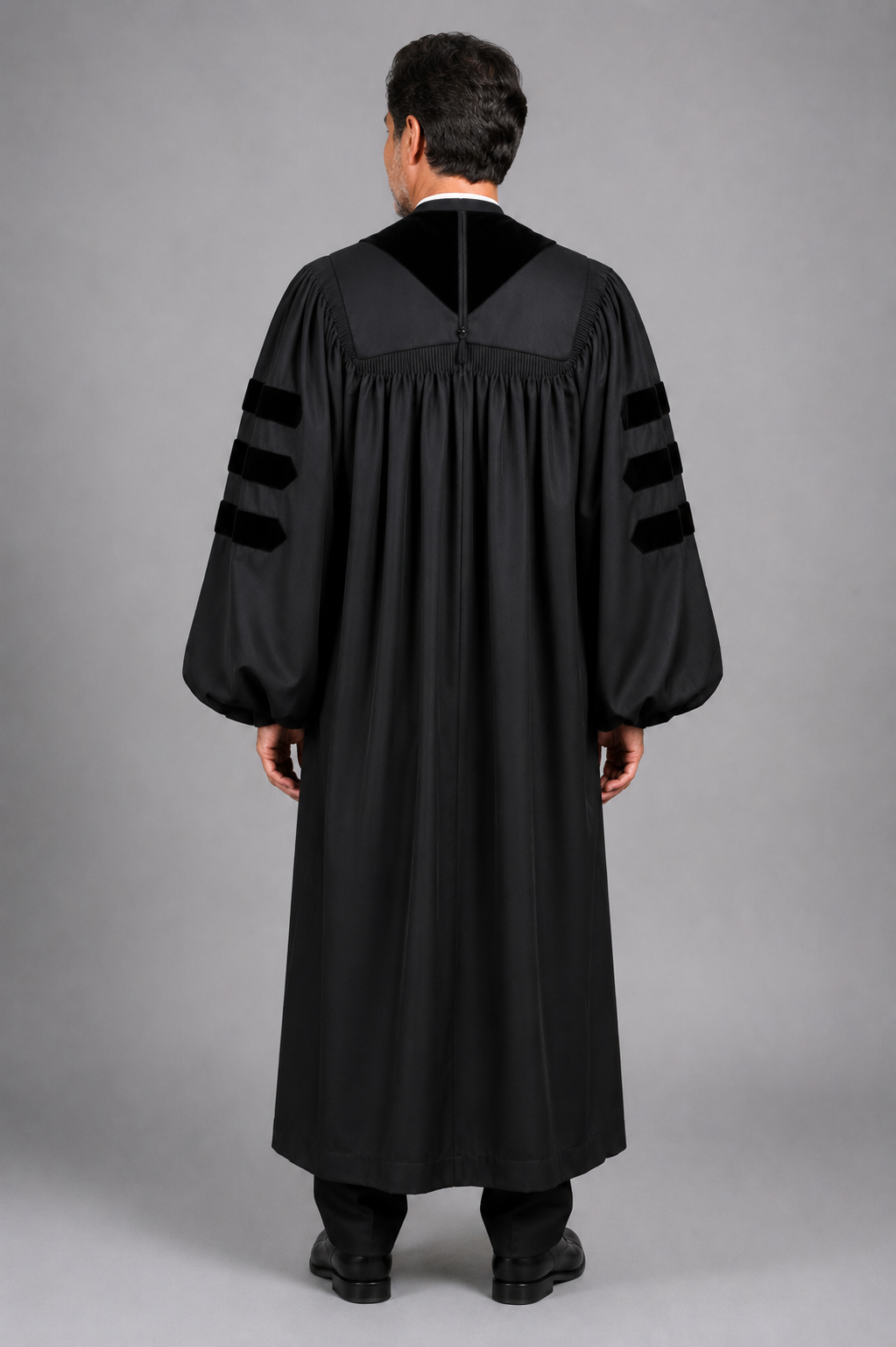 Premium Deluxe Black Clergy Robe