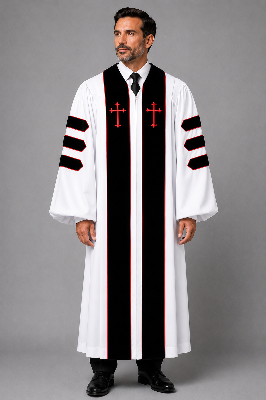 Premium Deluxe White Dr. of Divinity Clergy Robe