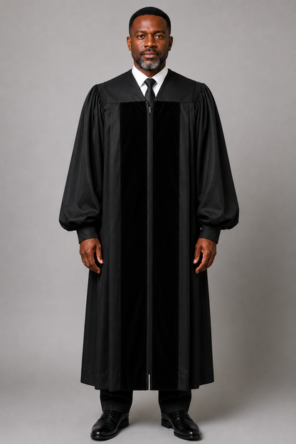 Premium Black Clergy Robe